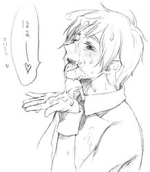 arthur_kirkland axis_powers_hetalia bukkake cum england_(hetalia) facial lowres solo tongue yaoi