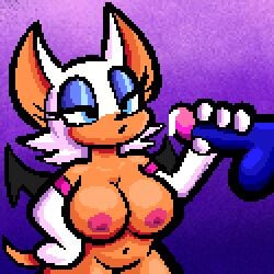 absurd_res anthro bat bat_wings bedroom_eyes big_breasts bodily_fluids breasts cum eulipotyphlan female genital_fluids handjob hedgehog hi_res male male/female mammal membrane_(anatomy) membranous_wings narrowed_eyes penile pixelcap rouge_the_bat seductive sega sex sonic_(series) sonic_the_hedgehog sonic_the_hedgehog_(series) wings