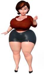 1girls 3d 3d_(artwork) alternate_version_available ass_bigger_than_head bbw big_ass big_breasts big_butt breasts_bigger_than_head breasts_bigger_than_torso clothed disney female female_only helen_parr hourglass_figure huge_ass huge_breasts hyper_bimbo hyper_hourglass milf pixar pixar_mom saturnxart smooth_skin superheroine tagme the_incredibles venus_body