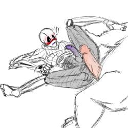 2d anthro artist_request asgore_dreemurr blush color ectobody faceless_male furry gaster gay legs_apart legs_spread male male/male male_only non-human skeleton spread_legs tagme uncensored undertail undertale undertale_(series) unseen_male_face white_background yaoi