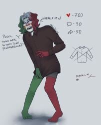 brown_shirt countryhumans embarrassed fascist_italy_(countryhumans) no_pants pantsless partially_clothed russian_text strip_game