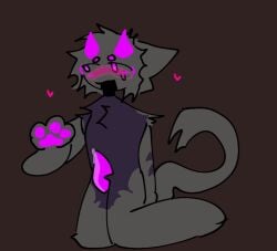 buck_(kaiju_paradise) cum_leak dick embarrassed kaiju_paradise non-human purple_horn toony