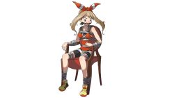 ball_gag bondage chair fully_clothed may_(pokemon) may_(pokemon_oras) no_background poke_ball_gag pokemon pokemon_oras yukas_armstrong