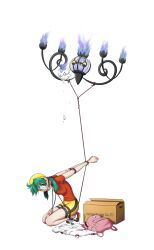 ball_gag bondage chandelure fully_clothed kris_(pokemon) no_background pokémon_(species) poke_ball_gag pokemon pokemon_(species) yukas_armstrong