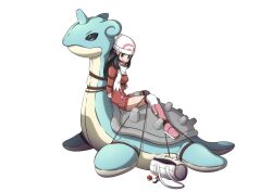 ball_gag bondage dawn_(pokemon) fully_clothed lapras no_background pokémon_(species) poke_ball_gag pokemon pokemon_(species) yukas_armstrong