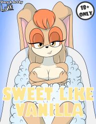 bath english_text female female_focus female_only milf mother sega sharing_bathtub sonic_(series) sonic_the_hedgehog_(series) tagme text vanilla_the_rabbit