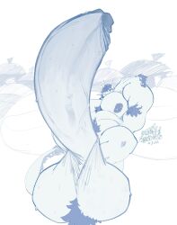balls furry garbadak hyper hyper_balls hyper_genitalia hyper_penis hyper_testicles male male_focus male_only muscles muscular muscular_legs muscular_male muscular_thighs nipples pecs penis testicles veins veiny_penis
