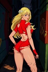 ai_generated blonde_female blonde_hair bremenskye_musykanty queen queen_(bremenskye_musykanty) red_clothing russian soviet soviet_cartoon soyuzmultfilm