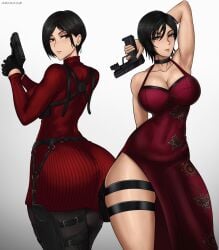 1girls ada_wong ada_wong_(adriana) ada_wong_(caroline_ribeiro) arcsinge asian asian_female big_ass bubble_ass bubble_butt dat_ass female female_only huge_ass resident_evil resident_evil_4 resident_evil_4_remake sweater sweater_dress tight_clothing