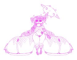 1girls big_ass breasts_bigger_than_head breasts_bigger_than_torso breasts_on_floor callie_(splatoon) enormous_breasts fishnets huge_breasts hyper hyper_breasts immobile jpm massive_breasts monochrome spikes splatoon tagme thick_thighs too_big_to_move torn_clothes torn_clothing weapon