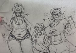 angry chubby chubby_female gigantic_breasts hilda_(pokemon) huge_ass huge_breasts leaf_(pokemon) lineup pokemon pokemon_bw pokemon_rgby rosa_(pokemon) self_upload size_comparison size_difference sketch staring thick_thighs voluptuous wardious wide_hips wip