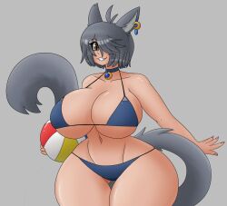 big_breasts breasts female jumneyarts miqo'te thick_thighs wide_hips