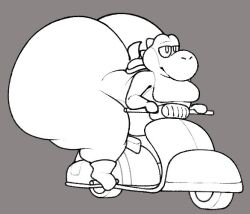 big_ass bubble_butt chip_at_night fat huge_ass mario_(series) mario_kart nintendo no_color scooter small_breasts tagme yoshi