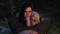 1boy 2girls 3d animated artist_request ball_suck ball_sucking ciri collaborative_fellatio eye_contact fellatio female ffm_threesome geralt_of_rivia glans_licking glans_stimulation human licking licking_glans licking_penis licking_penis_tip looking_at_viewer loop male male_pov mother_and_daughter multiple_females multiple_girls no_sound oral oral_sex pov pov_eye_contact straight sucking_testicles tagme testicle_stimulation testicle_sucking the_witcher_(series) threesome tongue video yennefer