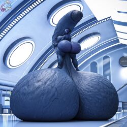 1futa 3d asari balls_bigger_than_body balls_bigger_than_penis balls_on_floor big_ass big_balls_with_big_penis big_butt chubby chubby_futanari colossal_balls curved_penis futa_only futanari giant_balls huge_balls hyper hyper_balls hyper_genitalia hyper_penis liara_t'soni mass_effect penis_bigger_than_body renrenrew solo standing_on_balls standing_on_own_balls