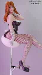 1girls 3d blender blender_(software) blender_cycles breasts bunny_girl bunnysuit desess3intes dota dota_2 female female_only gloves pinup red_hair solo solo_female solo_focus stockings windranger