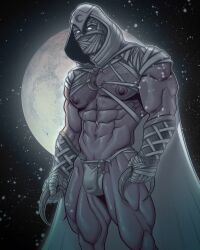 abs actor biceps big_chest big_pecs blitzturner bulge bulging_biceps celebrity claws cloak disney+ glowing_eyes hairy_chest hispanic hispanic_male hood huge_chest huge_pecs in_character latino male male_nipples male_only marc_spector marvel marvel_cinematic_universe marvel_comics moon_knight moon_knight_(series) muscles muscular muscular_male night oscar_issac outdoors pecs real_person shirtless_male standing steven_grant_(marvel) thick_thighs thong