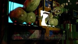 1girls 3d animatronic arcade areolae big_ass big_breasts big_butt breasts cinema4d female five_nights_at_freddy's five_nights_at_freddy's_3 fox green_body green_skin heart-shaped_pupils mangle_(fnaf) neobear_entertainment neobear_entertainment_(artist) phantom_mangle_(fnaf) robot tits yellow_eyes