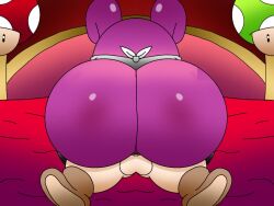 1up_mushroom ass balls femboy gay giygal huge_ass mario_(series) nabbit new_super_mario_bros._u super_mushroom toad_(mario) wet