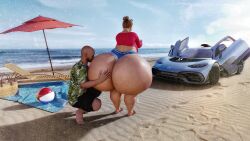 1boy 1girls 3d ass_worship beach car dahlia_(michaelvr4) giant_ass gigantic_ass huge_ass hyper_ass kissing_ass massive_ass mercedes-benz michaelvr4 tagme