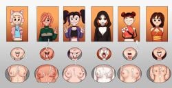 akasha_(propnight) breasts commission commissioner_upload cum fei_(propnight) female_only filler_shmazman glory_hole glory_wall kate_(propnight) mable_(propnight) maddy_(propnight) multiple_girls propnight taiga_(propnight)