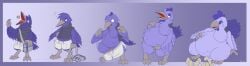 1boy 1girls absurd_res anthro avian bird breast_growth breasts chicken digital_media_(artwork) egg egg_laying female galliform gallus_(genus) gender_transformation growth hi_res m2f male male_to_female mtf_transformation phasianid pregnant run_rabbit_bounce sequence simple_background solo transformation