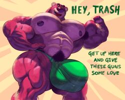 abs biceps bulge disney furry gay guzreuef hyper hyper_balls hyper_bulge hyper_genitalia hyper_penis hyper_testicles lotso male male_focus male_only muscle muscles muscular muscular_arms muscular_ass muscular_back muscular_legs muscular_male muscular_thighs nipples pecs pixar toy_story toy_story_3 veins veiny_penis