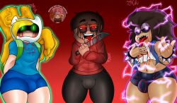 adventure_time backpack bad_ending bag blood blood_stain bulge bulge_through_clothing clothing corrupted corruption dark_skin femboy finn_the_human glowing_eyes halloween headwear human male male_only marco_diaz ok_k.o.!_let's_be_heroes pale_skin self_upload star_vs_the_forces_of_evil t.k.o tagme the_lich thick_thighs zaicomaster14