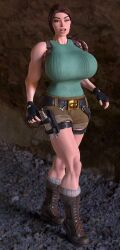 3d hyper_breasts lara_croft lara_croft_(survivor) looking_at_viewer shocking_(artist) tagme tomb_raider tomb_raider_(survivor)