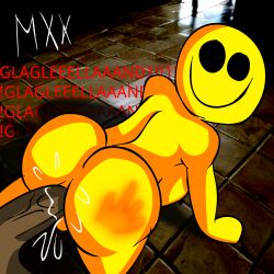 anal anal_sex ass big_ass big_breasts breasts doggy_style enphoso female glaggleland looking_at_viewer male meme mxx shitpost slap_mark thick_ass yellow_skin