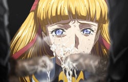 blonde_hair blue_eyes censored code_geass cum facial fellatio hyottokoaki monica_kruszewski oral tear