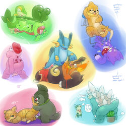 argon_vile axew birdo buizel crossover digimon emboar gumdramon interspecies league_of_legends mario_(series) multiple_images nintendo pokemon pokemon_(species) rammus riot_games sandshrew snivy swampert teemo treecko