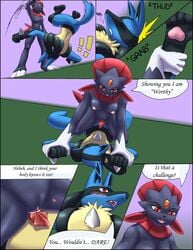 blush breasts comic english_text female female_rapist femdom forced grinding heart lucario male male_rape_victim malesub mykiio nintendo nipples non_consentual_arousal outercourse penis pokemon pokemon_(species) pussy pussyjob rape reverse_rape sex straight tagme tail text weavile