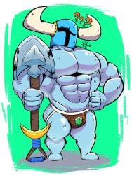 1boy 2023 ? ??? abs almost_naked arms ass bara bara_tiddies bara_tits biceps big_arms big_chest big_legs big_nipples big_pecs big_thighs blue_skin bulge bulge_through_clothing chest color colored confused dae.mp4 digital_art digital_drawing_(artwork) digital_media_(artwork) gay grabbing_object hand_on_hip helmet horns knight legs male male_focus male_only male_tits man_boobs manboobs masked_male muscle muscles muscular muscular_abs muscular_arms muscular_chest muscular_legs muscular_male muscular_pecs muscular_thighs nipples pecs pectorals puffy_nipples question_mark shaded shiny_skin shovel shovel_knight shovel_knight_(character) solo solo_focus solo_male standing thighs thong yacht_club_games