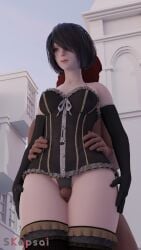 3d bikini blender breasts corset nier nier:_automata skapsai thigh_sex thighhighs yorha_2b