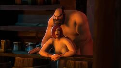 1boy 1girls 2018 3d animated bent_over big_breasts big_penis blizzard_entertainment bob_cut bouncing_breasts fat_man human human_(world_of_warcraft) kul_tiran_human light-skinned_female light_skin moaning no_sound original_character rexxcraft robyn_darkwater sex size_difference tagme tattoo vaginal_penetration vaginal_sex video warcraft world_of_warcraft