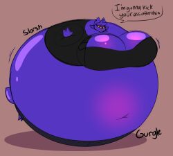 balloonlop big_breasts blueberry_inflation breasts female gengar pokémon_(species) pokemon spherical_inflation sunken_head sunken_limbs