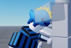 2boys 3d blowjob blue_hair blue_socks blush deepthroat femboy gay gay_sex khanhbutr34 masturbation penis roblox roblox_avatar self_upload shirt_on tagme white_skin