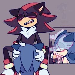 animal_genetailia anthro black_fur blue_fur bodily_fluids copii_chaotix cum cum_in_mouth cum_inside duo fellatio fur genital_fluids gloves looking_pleasured male male/male mob_face mobian_hedgehog neck_fur oral penile sega sex shadow_the_hedgehog sonadow sonic_(series) sonic_the_hedgehog sonic_the_hedgehog_(series) x-ray