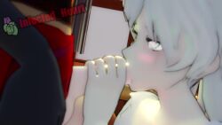 1futa 1girls 3d animated blowjob cum cum_in_mouth cum_inside fellatio female futa_on_female futanari human infected_heart legwear mp4 oral pajamas pale_skin pyrrha_nikos rwby schneekos sound swallowing swallowing_cum tagme video weiss_schnee