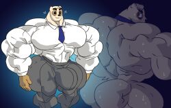 abs aggressive_retsuko aggretsuko anai_(aggretsuko) biceps bulge flaccid furry male male_focus male_only muscle muscles muscular muscular_arms muscular_ass muscular_back muscular_legs muscular_male muscular_thighs nipples pecs remert sanrio smooth_fur solo solo_male sweat sweating veins veiny_penis