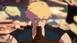 3d animated blender blowjob cel_shading cheating dark-skinned_male frolich gay guilty_gear guilty_gear_strive interracial ky_kiske light-skinned_male oral pov pov_eye_contact sound tagme video yaoi