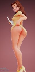 1girls 3d athletic athletic_female beauty_and_the_beast belle big_breasts breasts busty curvaceous curvy digital_media_(artwork) disney disney_princess eyebrows eyelashes eyes female hair hips hourglass_figure huge_breasts human large_breasts legs light-skinned_female light_skin lips long_hair princess skyblade3dx thick thick_legs thick_thighs thighs top_heavy upper_body voluptuous waist wide_hips