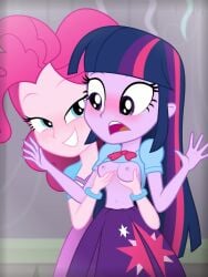 2girls accurate_art_style animated assertive_female breast_grab breast_hold breast_play breast_squeeze breasts clothed_female deep_blush equestria_girls female female_only friendship_is_magic grin groping groping_breasts groping_from_behind happy_female hasbro horny_female my_little_pony navel no_bra open_mouth pinkie_pie_(eg) randomtriples self_upload shirt_lift smile straight_hair tagme twilight_sparkle_(eg) video wide_smile yuri