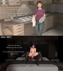 1boy 1girls 3d before_and_after brown_hair cheating cheating_wife cuckold cum cum_in_pussy dark-skinned_male honey_select housewife humiliation illusion_soft internal_cumshot interracial netorare ntr original pasties purple_hair queen_of_spades reverse_cowgirl_position smoking spade_pasties text thighhighs votum votum_works