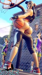 2023 3girls absurd_res amy_(fortnite) ass ass_focus basketball basketball_uniform big_ass bubble_butt clutch_(fortnite) female female_only fortnite fortnite:_battle_royale hi_res highres huge_ass looking_back multiple_girls rain_maker_(fortnite) round_ass sentry_specialist sixser thick thick_ass