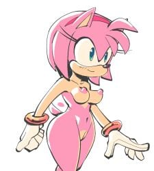 accessory amy_rose anthro box_chan bracelet breasts clothing erect_nipples eulipotyphlan female fur genitals gloves green_eyes hair_accessory hairband handwear hedgehog hi_res jewelry mammal navel nipples nude pink_body pink_fur pussy sega solo sonic_(series) sonic_the_hedgehog_(series)