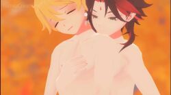 3d aether_(genshin_impact) anal anal_sex animated blonde_hair earring genshin_impact green_eyes male male_focus male_moaning male_only moaning mp4 neck_lick red_hair redxiao sound tagme video xiao_(genshin_impact) yaoi yellow_eyes