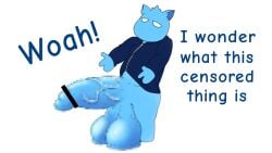 animal_humanoid anthro balls big_balls big_penis blue_body blue_fur blue_hair chubby_male clothing enormous_balls felid felid_humanoid feline feline_humanoid flipaclip fur genitals hair hi_res hoodie huge_balls huge_cock humanoid male male/male mammal mammal_humanoid meme mouthless no_pupils noseless papriko paps_(papriko) penis simple_background simple_eyes slightly_chubby slime slime_boy slime_hair solo tagme text topwear vein veiny_penis white_eyes