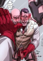 2boys bara dilf egabbacc gay_sex heavy heavy_weapons_guy jerking_while_penetrated male male_only masturbating_while_penetrated medic medic_(team_fortress_2) mirror mirror_reflection older_male submissive_medic team_fortress_2 yaoi